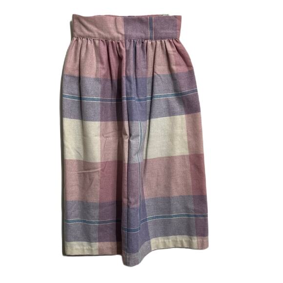 Lasting Impressions Vintage Plaid Skirt Size 11 Pinks Purples - Picture 4 of 6